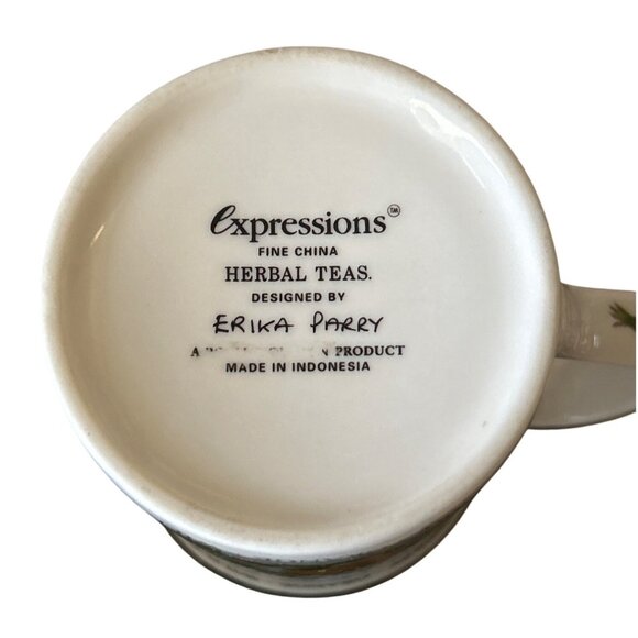 Expressions Fine China Herbal Teas Mug By Erika Parry Multicolored Floral Design - Picture 5 of 6